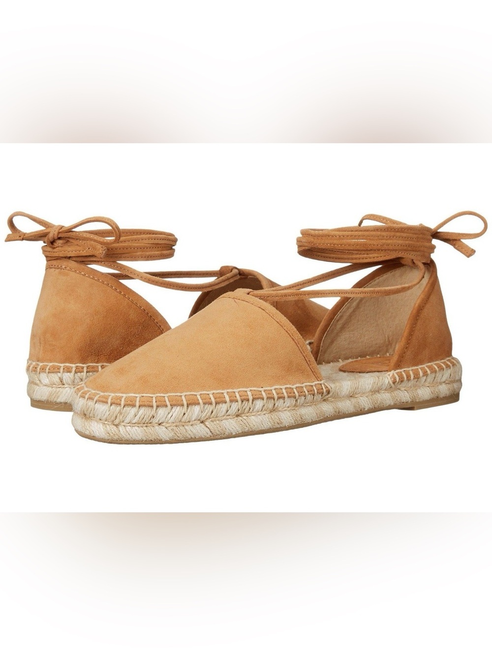 NEW FRYE SAND SUEDE ANKLE-TIE LEO ESPADRILLES SZ 9